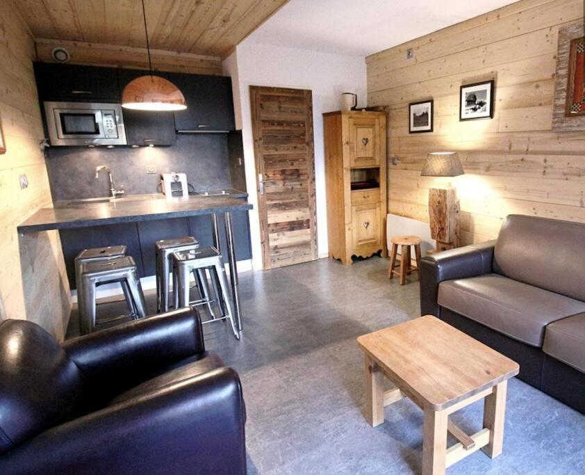 Apartamento Studio Avec Coin Montagne Au Pied Des Pistes Megève Exterior foto